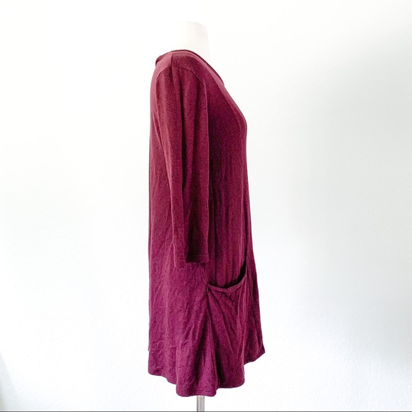 Maroon Sweater Dress - Picture 3 of 12